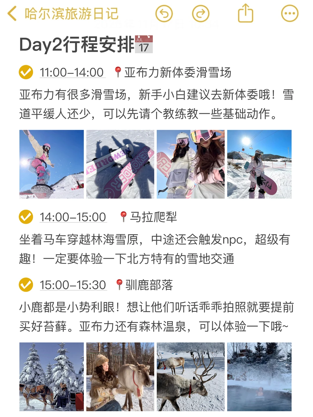 本人被自己做的哈尔滨旅游攻略满意到睡不着