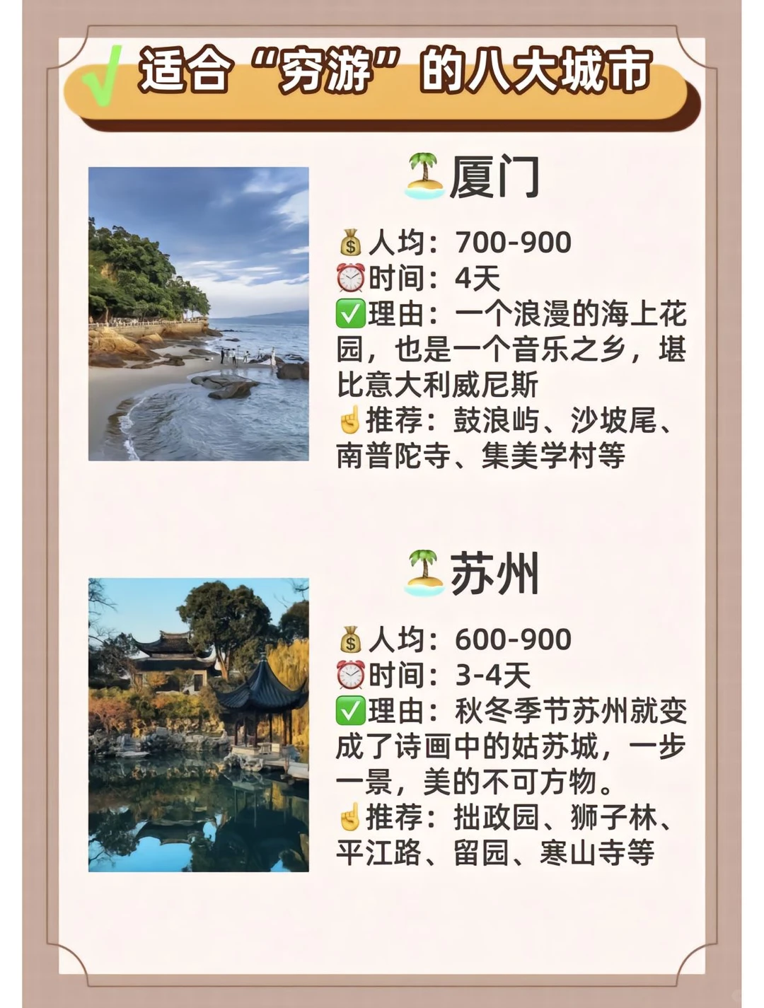 穷游攻略,这些城市性价比超高!