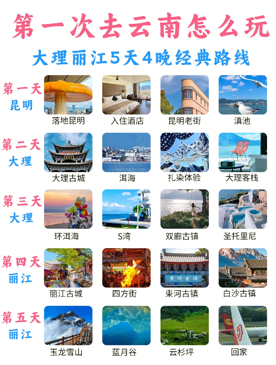 国庆保姆级✅云南旅游5天大理丽江纯玩攻略