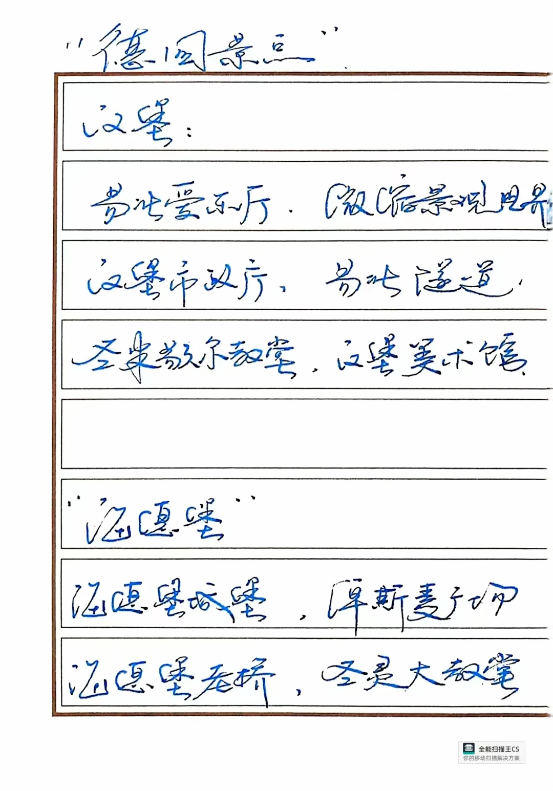 欧洲地接,德国景点