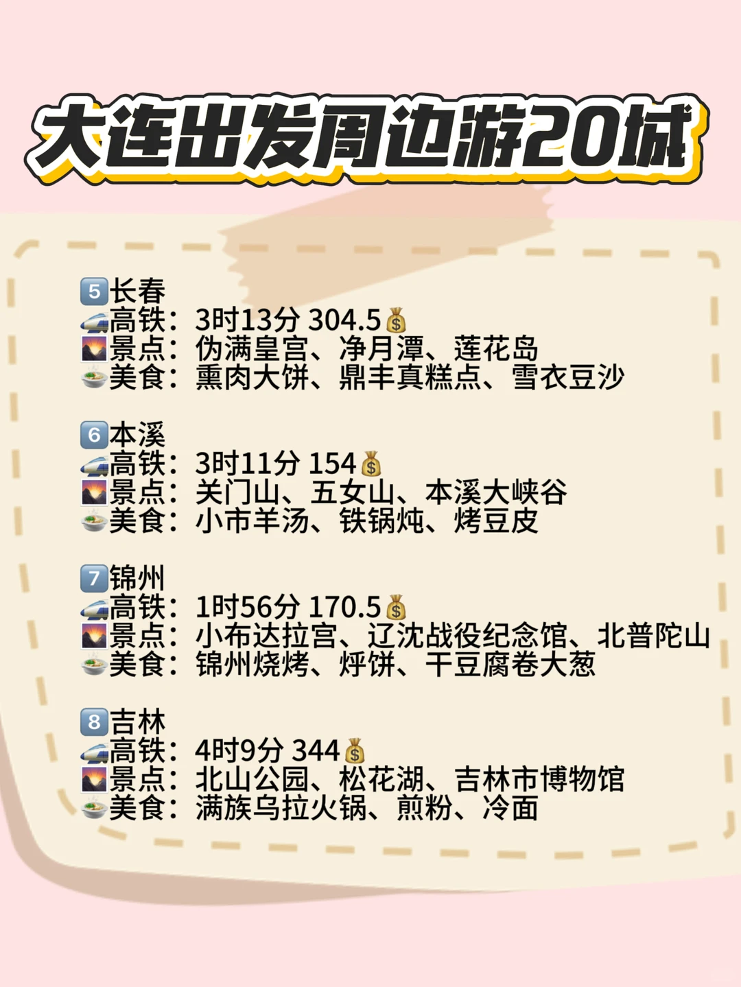 大连周边游计划｜周末直达20城🔥