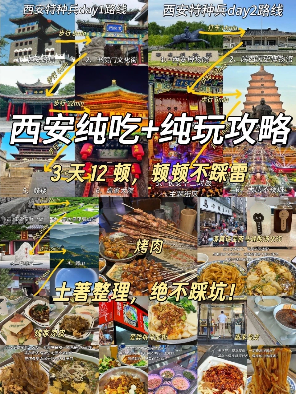 西安旅游纯吃+纯玩攻略！赶紧码住！！