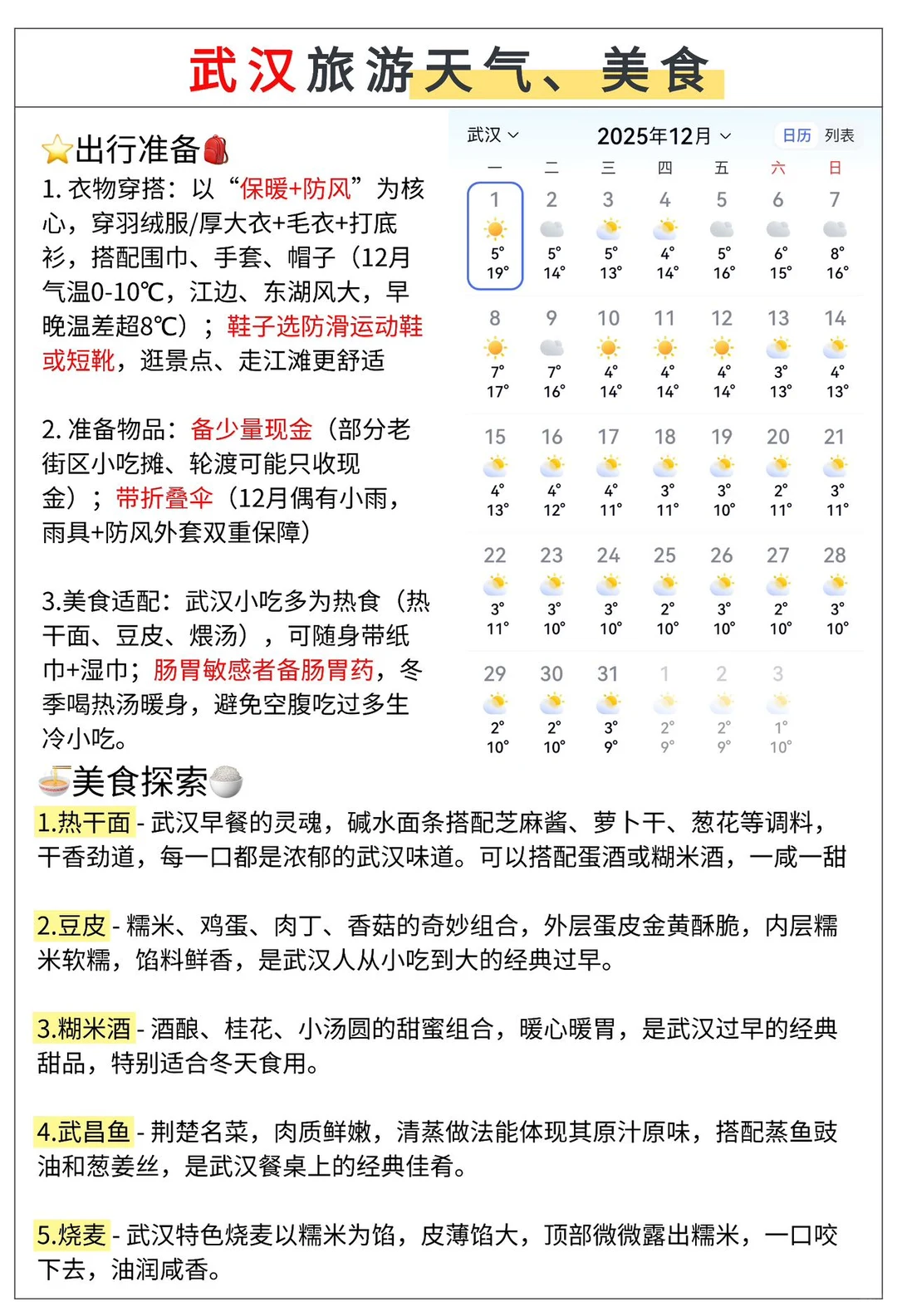 J人闺蜜做的武汉旅游攻略…卷疯了🤩