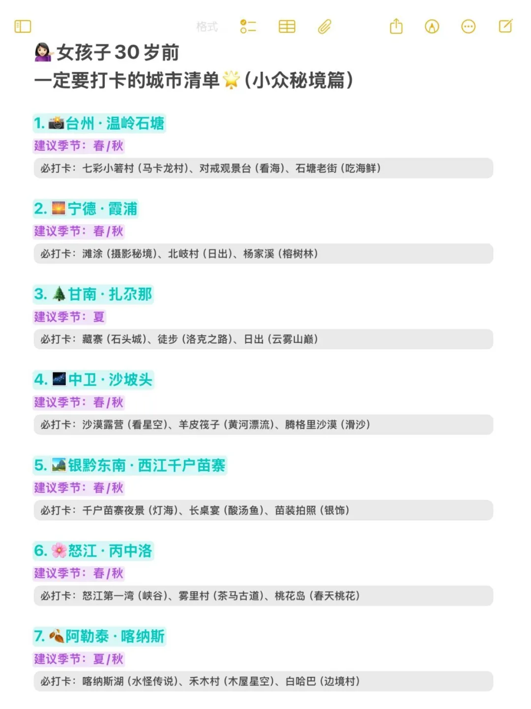 女生30岁之前必旅游的城市,你去过几个