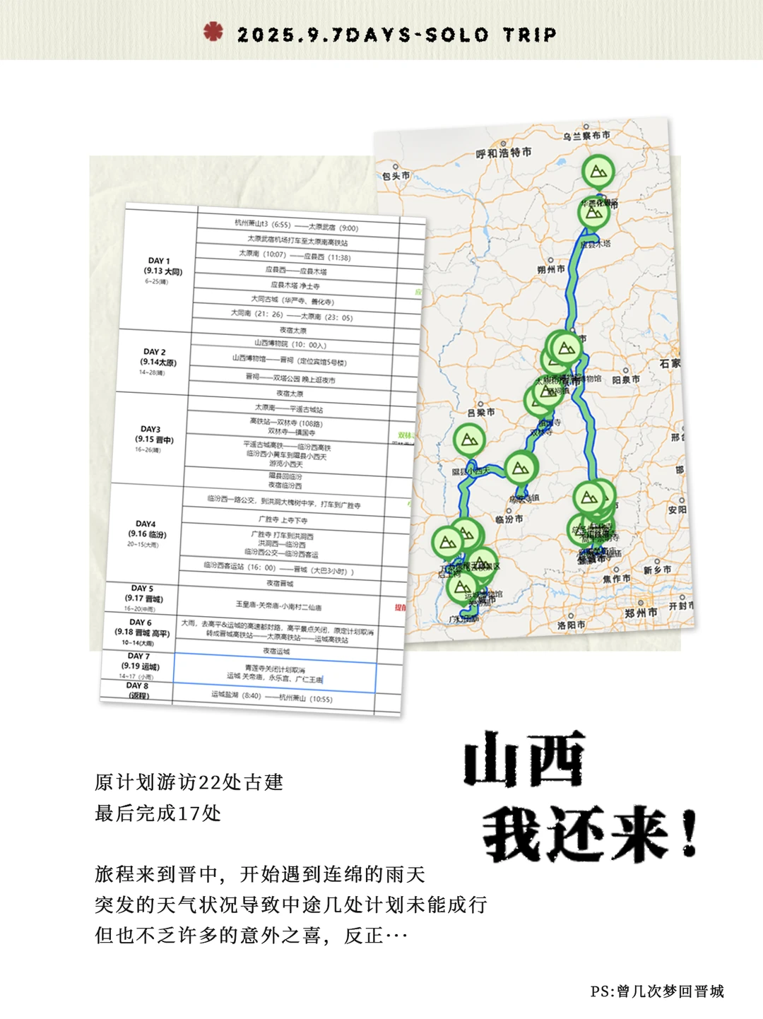 山西一人行🙋🏻‍♂️九月“逃跑”记录