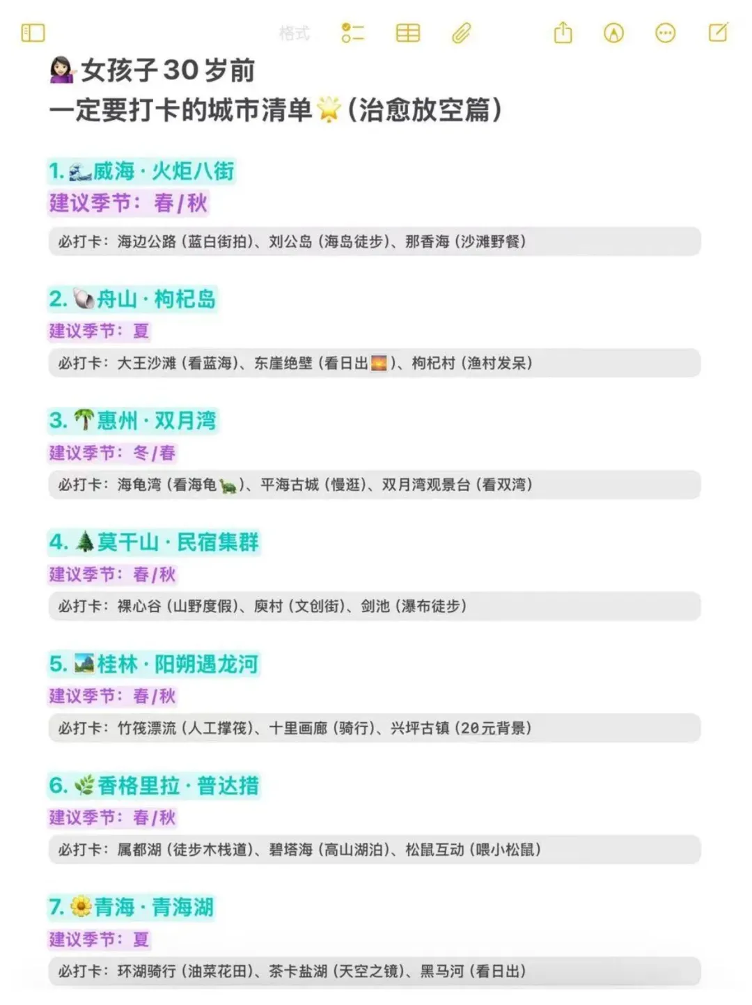 女生30岁之前必旅游的城市,你去过几个