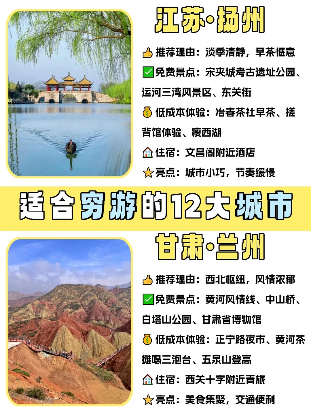 11月返向游，适合穷游低消费的12大城市‼️