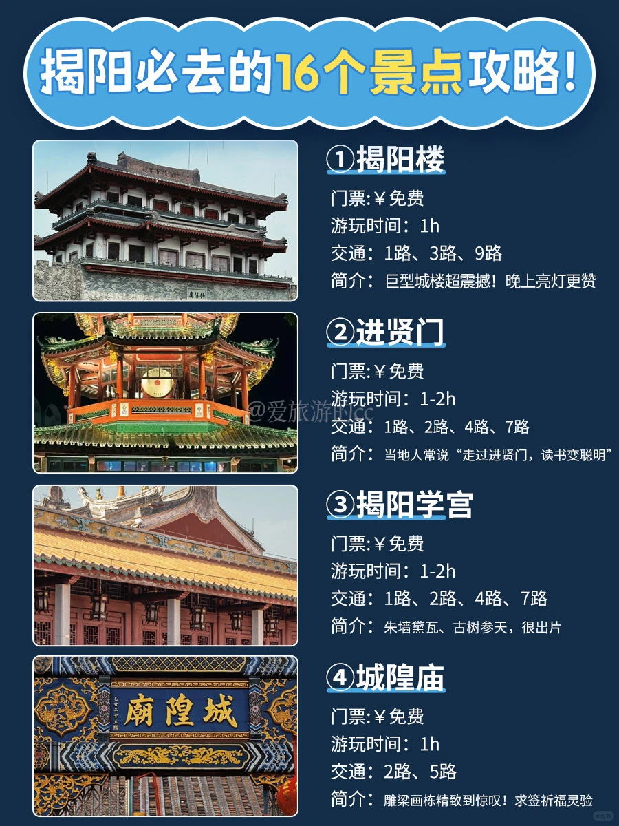 揭阳旅游16个景点攻略|人均500玩转宝藏小城