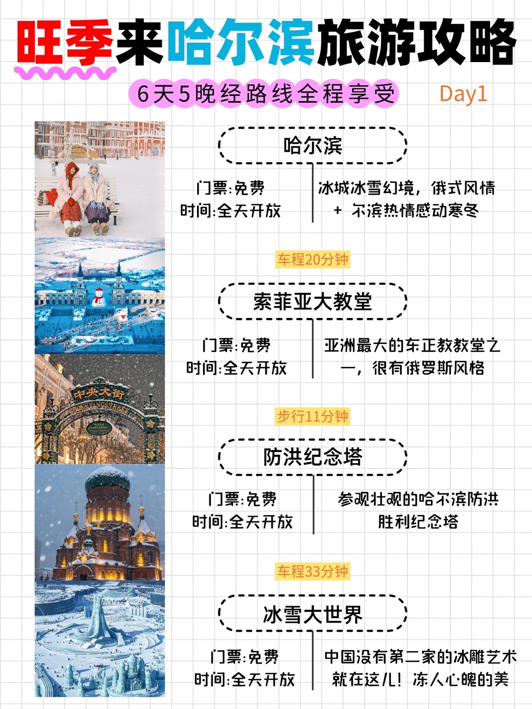 ❄️冬天来哈尔滨这样玩❗️6天5晚贼过瘾!