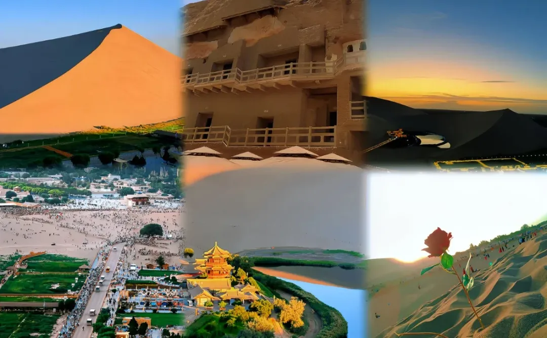 敦煌必玩！骑骆驼登鸣沙山看日落万人合唱太