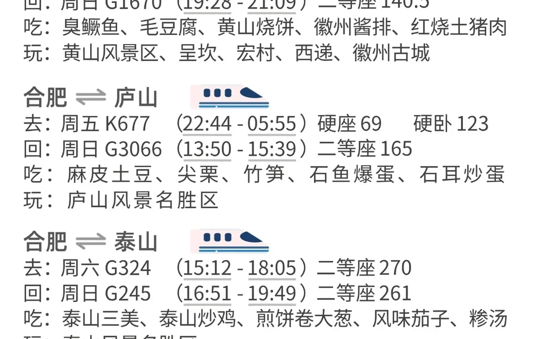 大胆一点！！周末出游（合肥版）