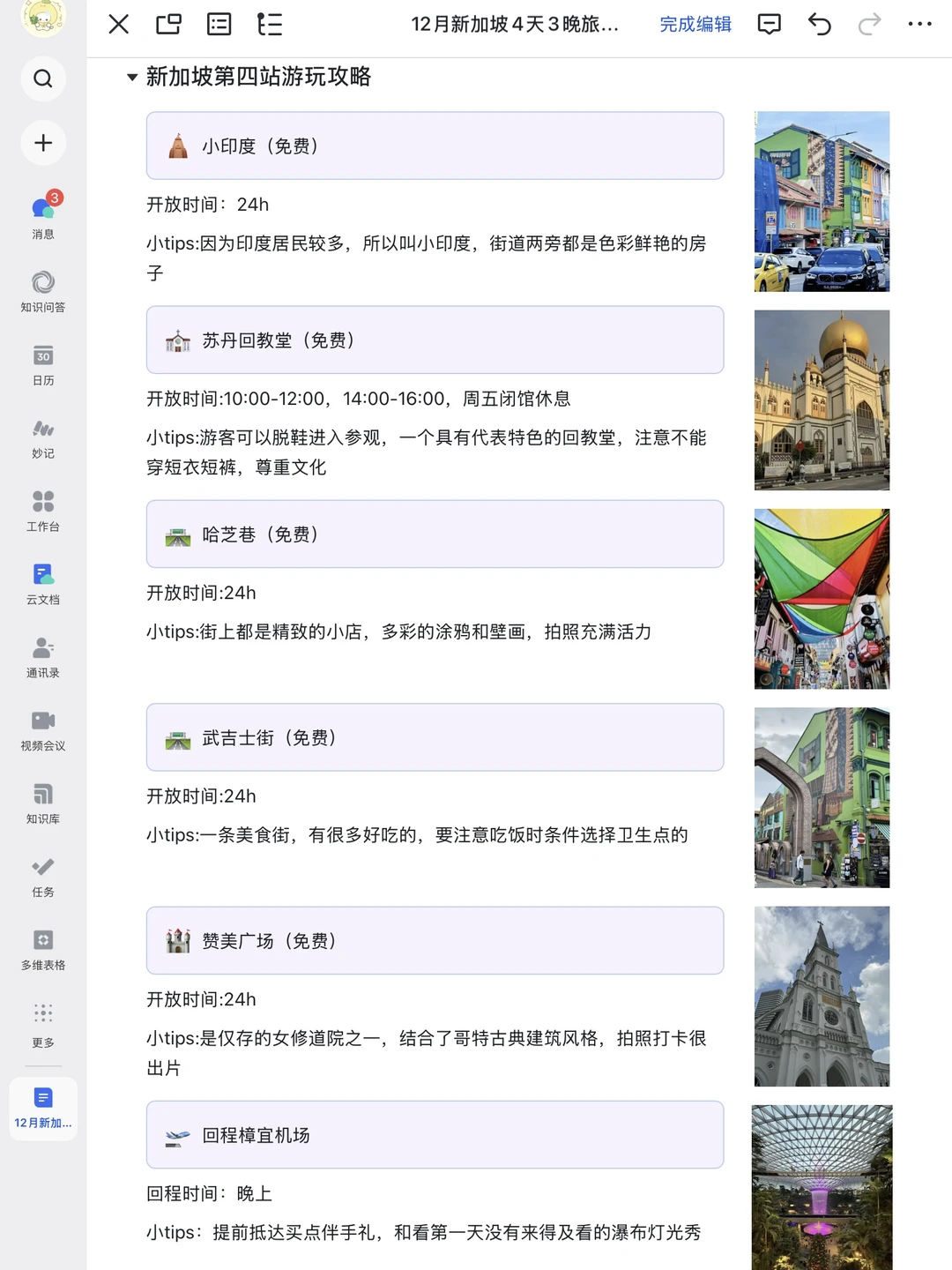 🇸🇬对男朋友做的新加坡攻略满意到不行