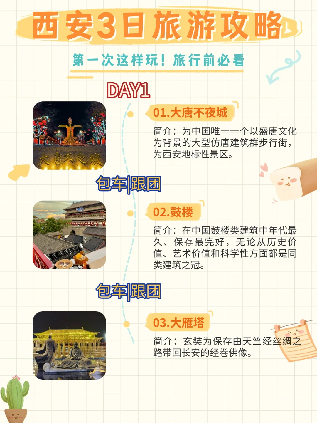 西安3日旅游攻略☝🏻不走回头路指南