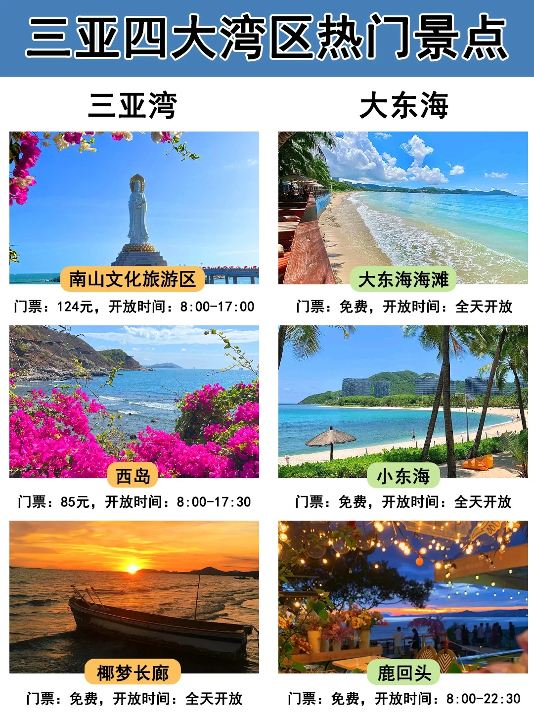 12 -2月去三亚，四大湾区景点咋选啊？