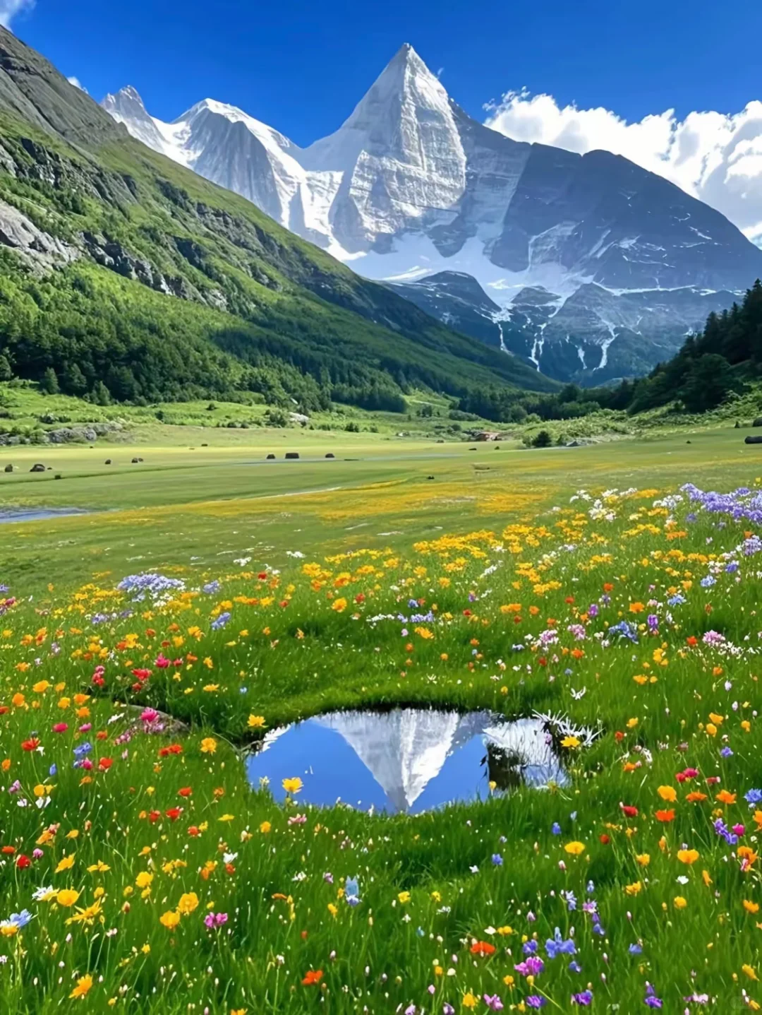山顶的风景,山下的花海⛰️🌼