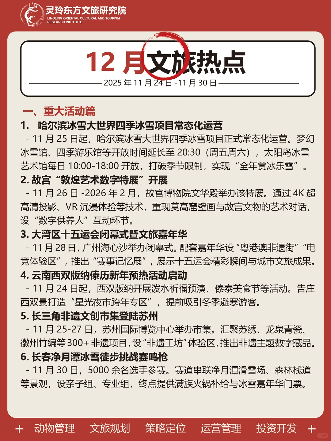 12月01日|一周文旅热点资讯