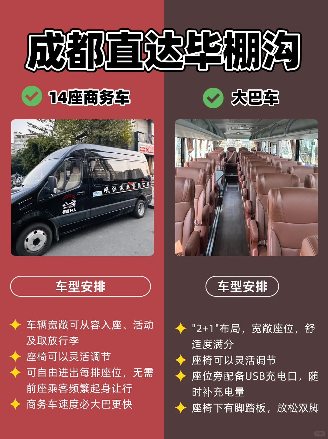 成都到毕棚沟直通车，一天玩转毕棚沟‼️