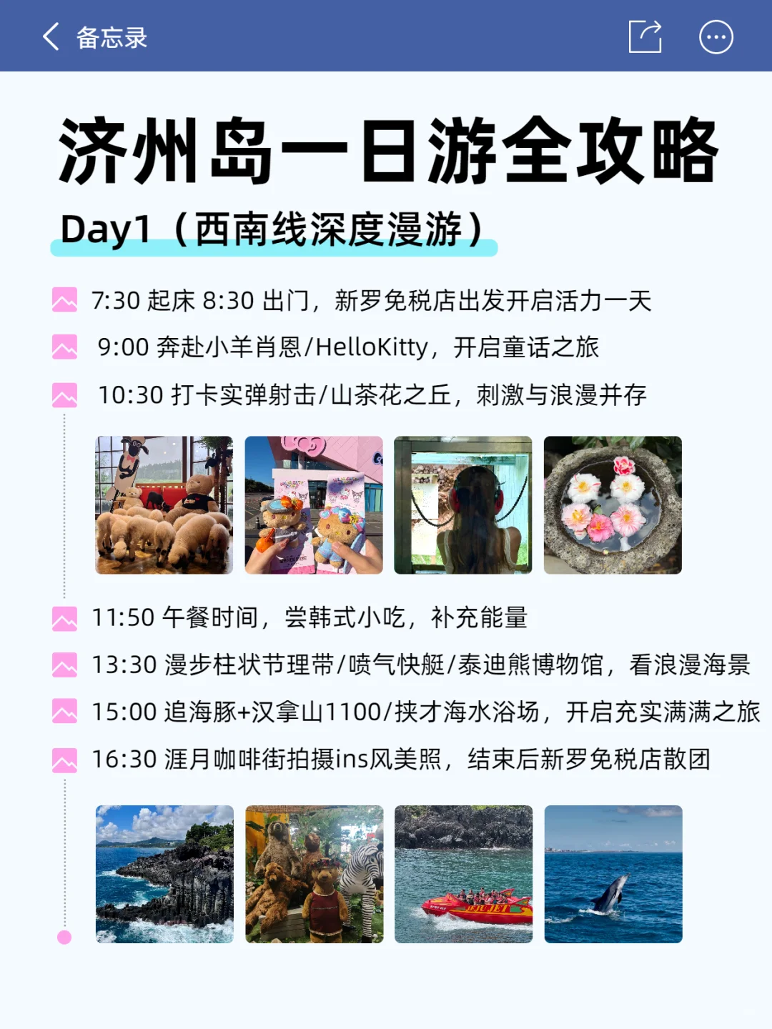 济州岛2日拼车游攻略|精华景点一网打尽✨