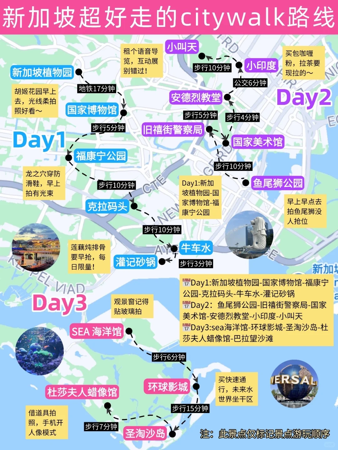 本J人对自己做的新加坡旅行攻略满意到睡