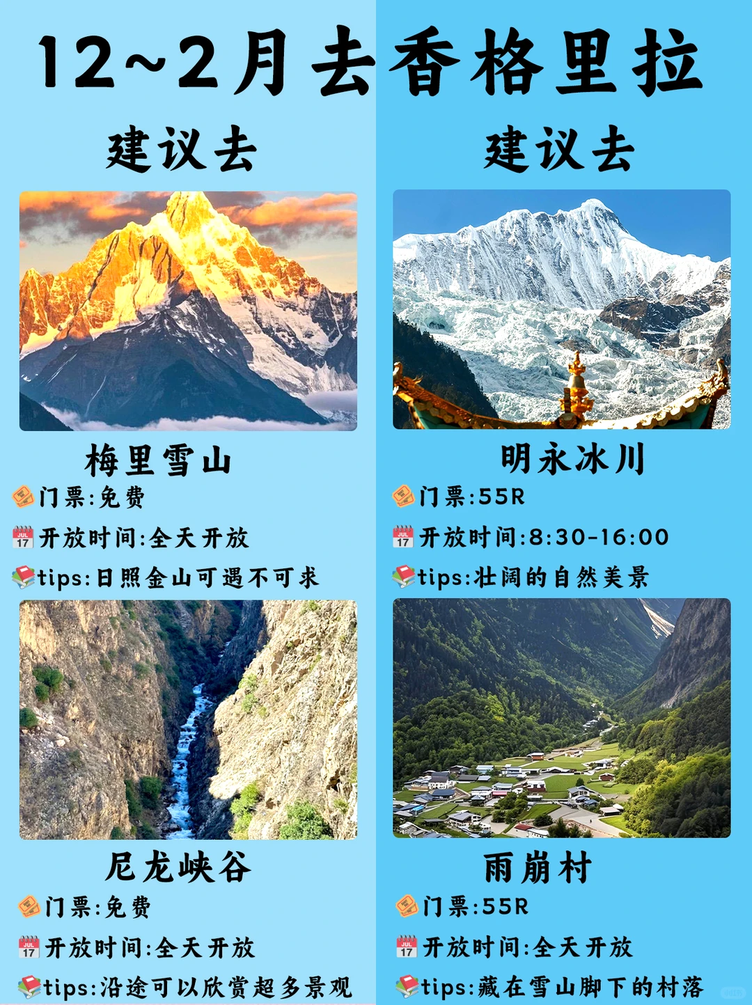 12~2月香格里拉bi玩景点➕美食敲详懒人攻略