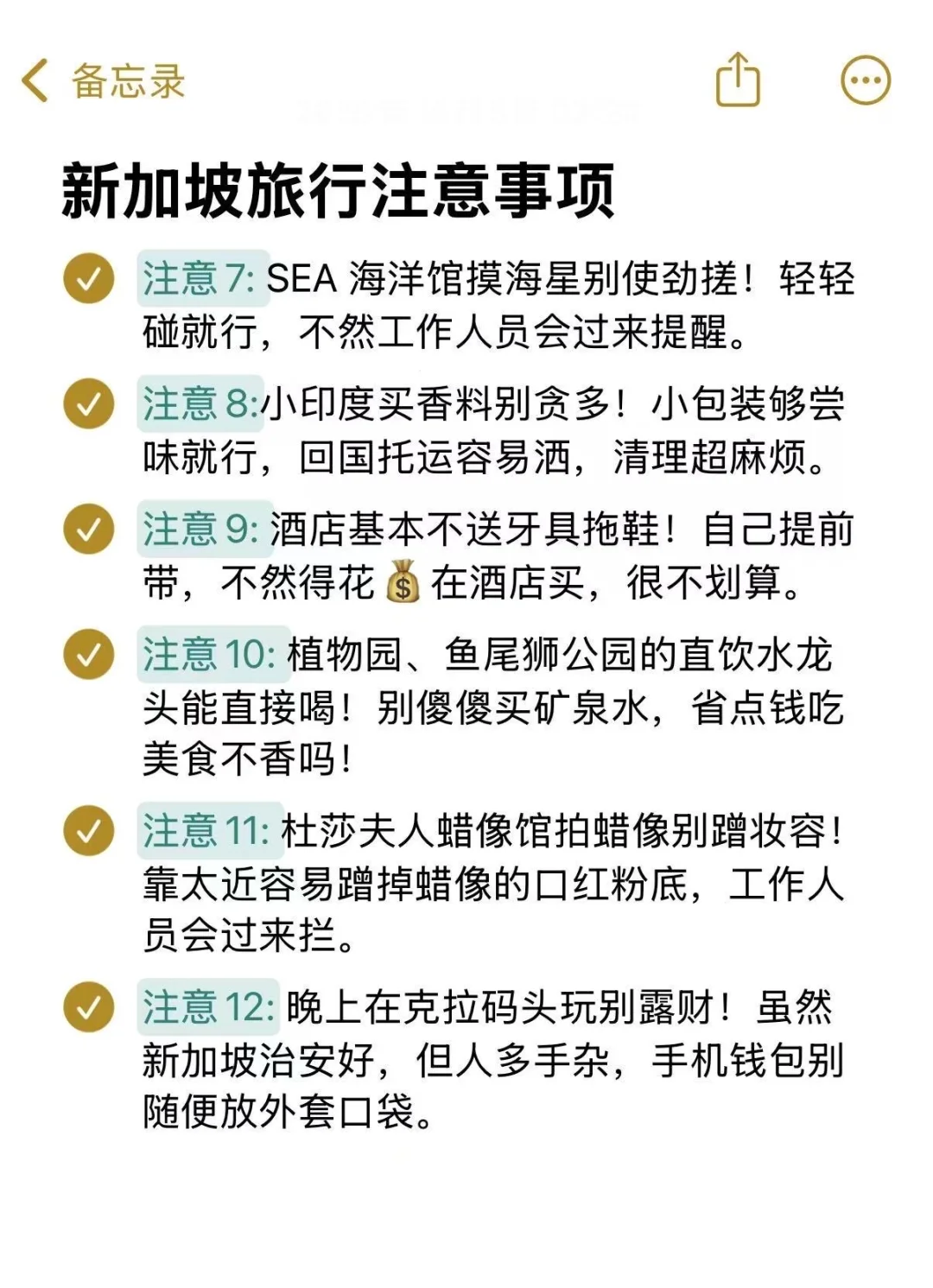 本J人对自己做的新加坡旅行攻略满意到睡