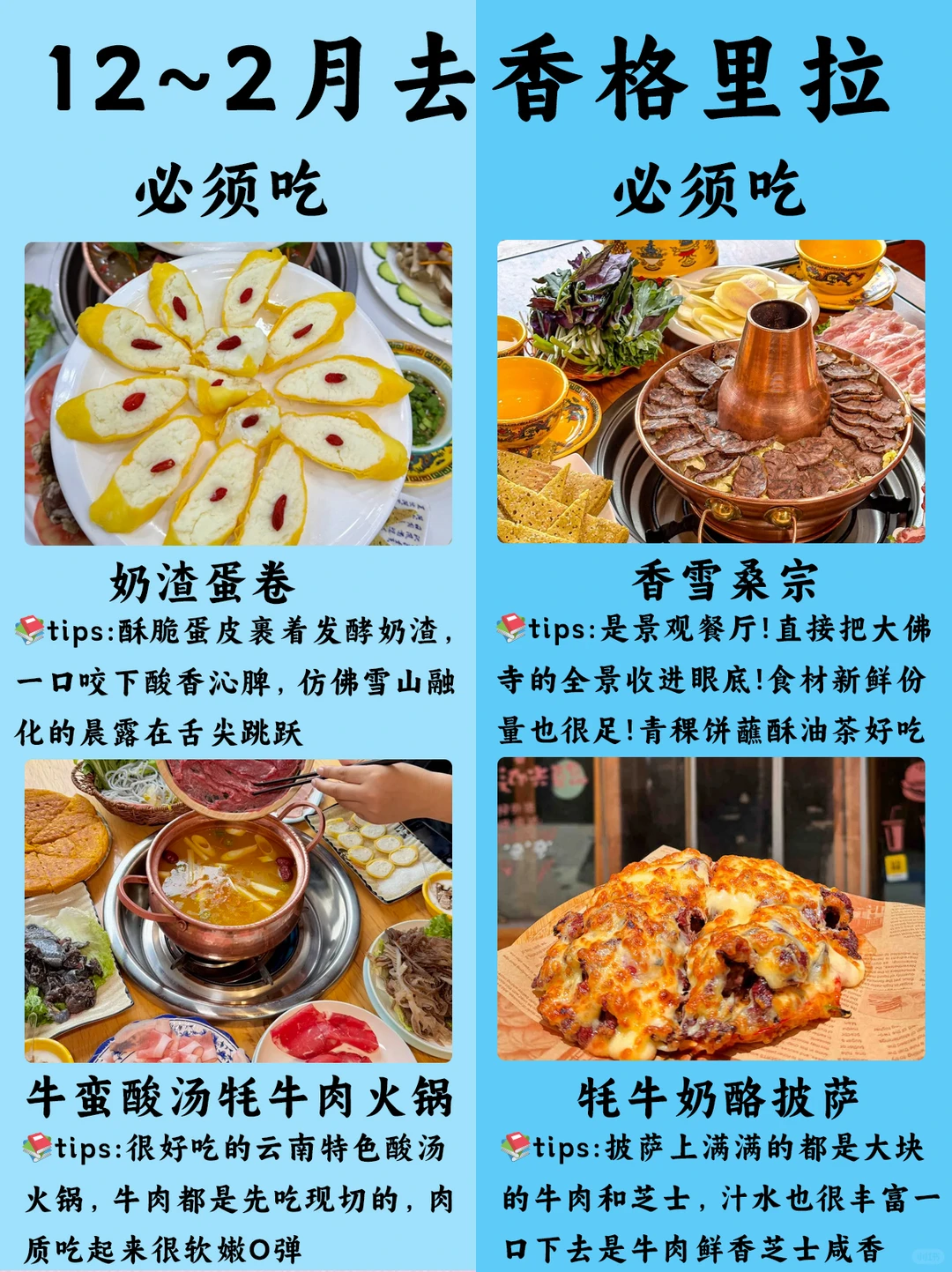 12~2月香格里拉bi玩景点➕美食敲详懒人攻略