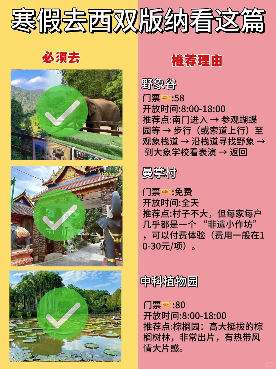 本地人悉心整理的西双版纳打卡景点‼️