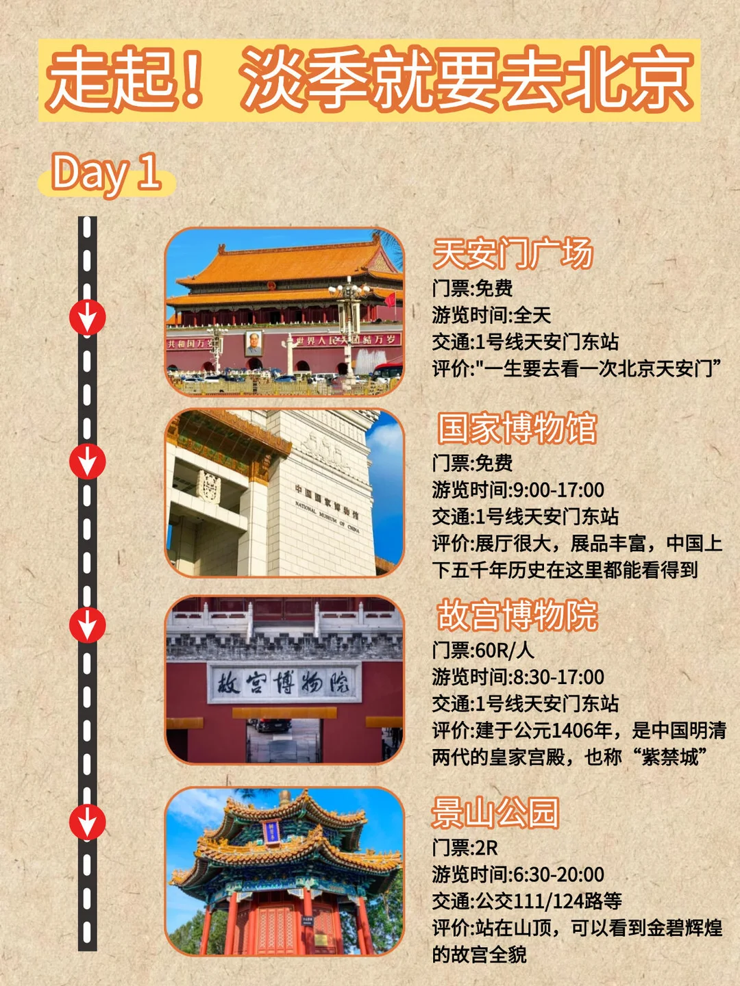 🌟北京4天3晚｜不绕路纯玩精华帖‼️