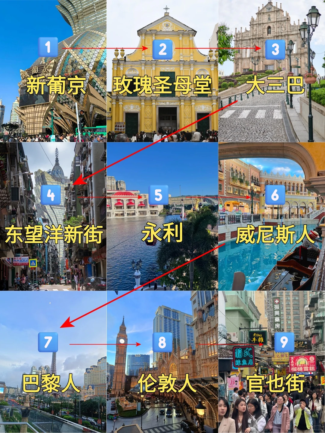 一日游玩澳门详细路线🇲🇴必打卡的景点