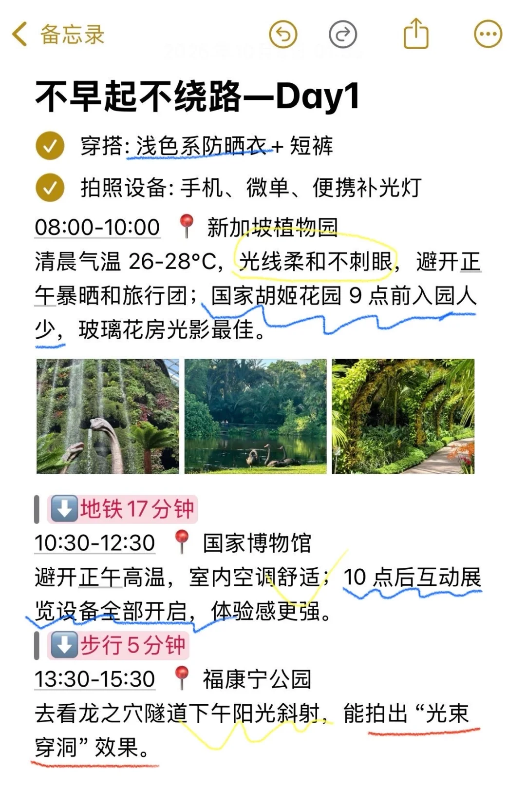 本J人对自己做的新加坡旅行攻略满意到睡