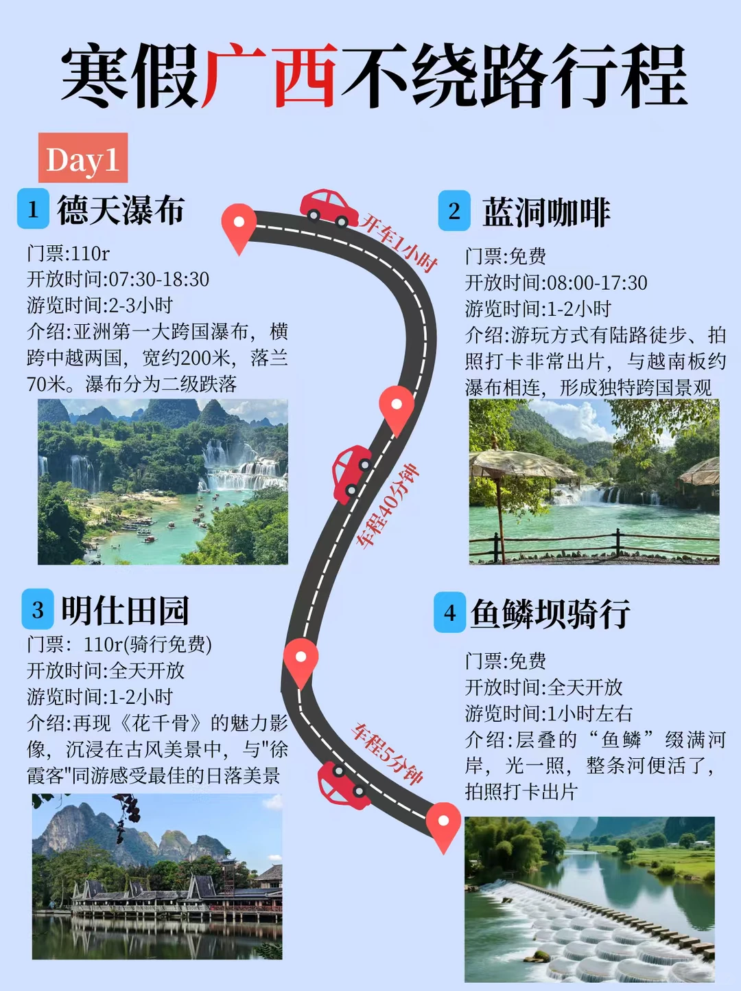 广西旅游懒人攻略，不爱做攻略的宝子快来看