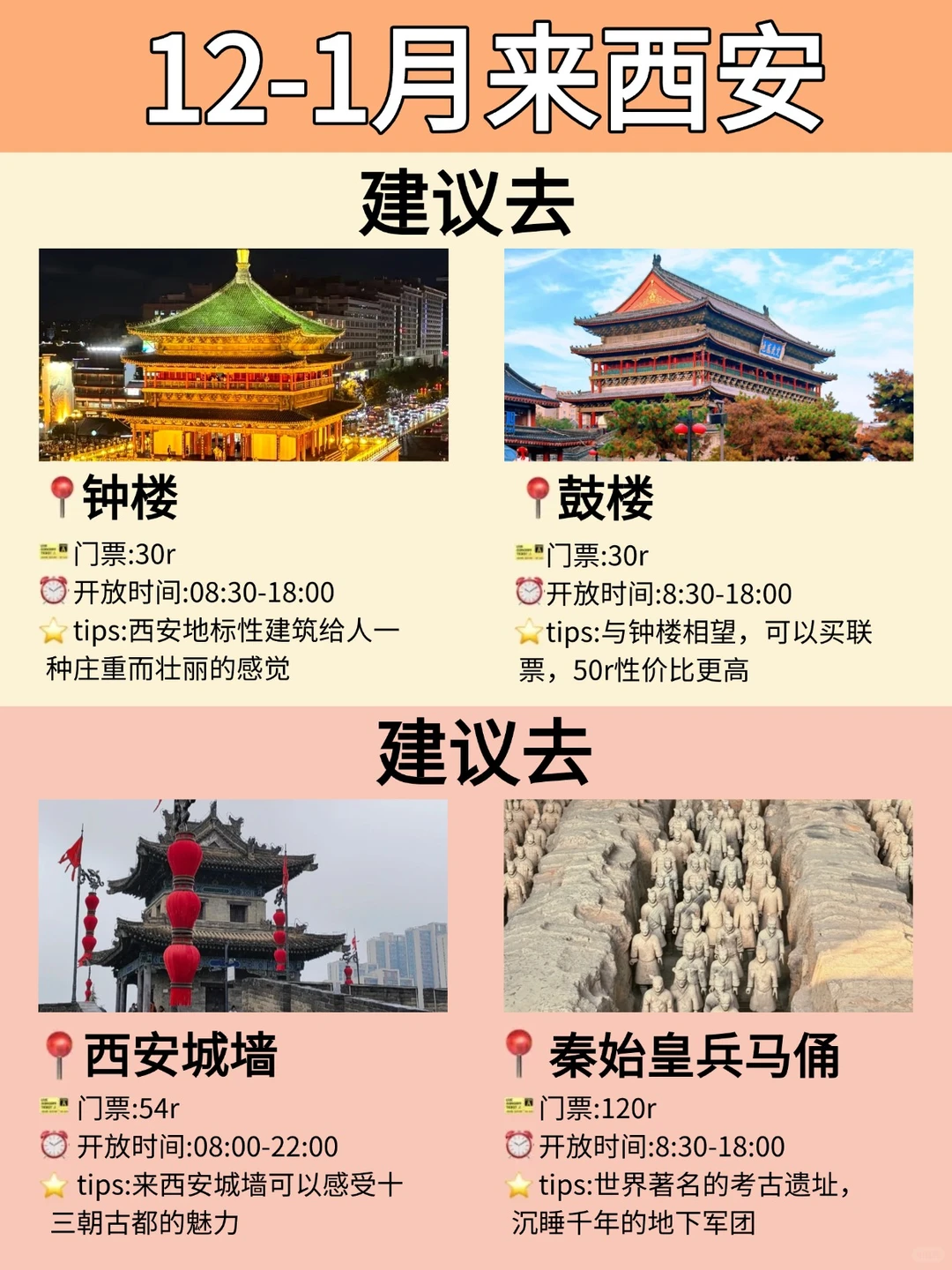 西安本地人‼️写给12-1月想来西安的姐妹