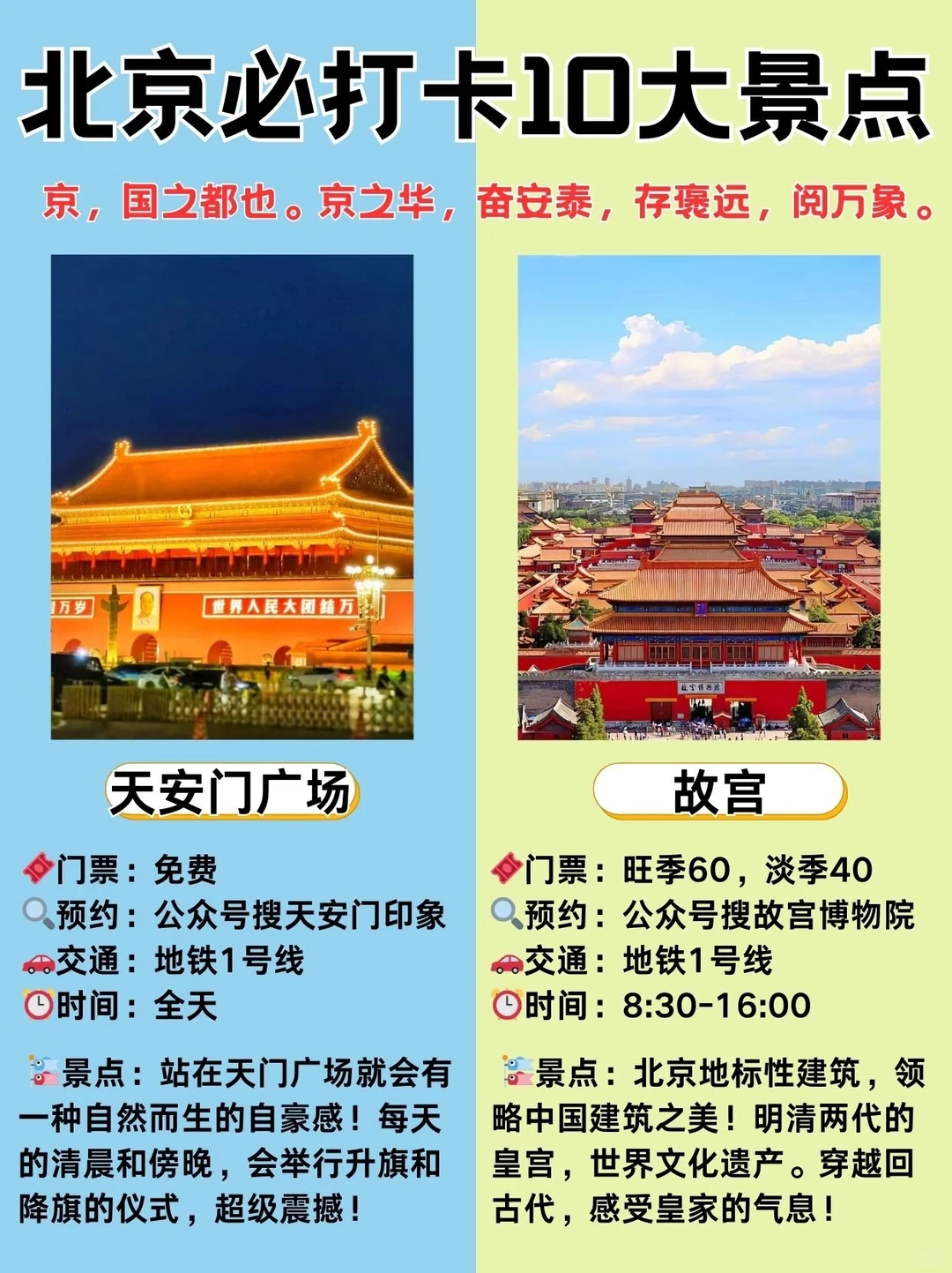 北京必打卡10大景点 一篇玩透✨