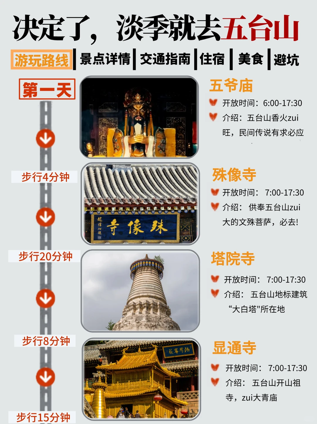 五台山2天1晚旅游攻略，实在攻略认真看完！