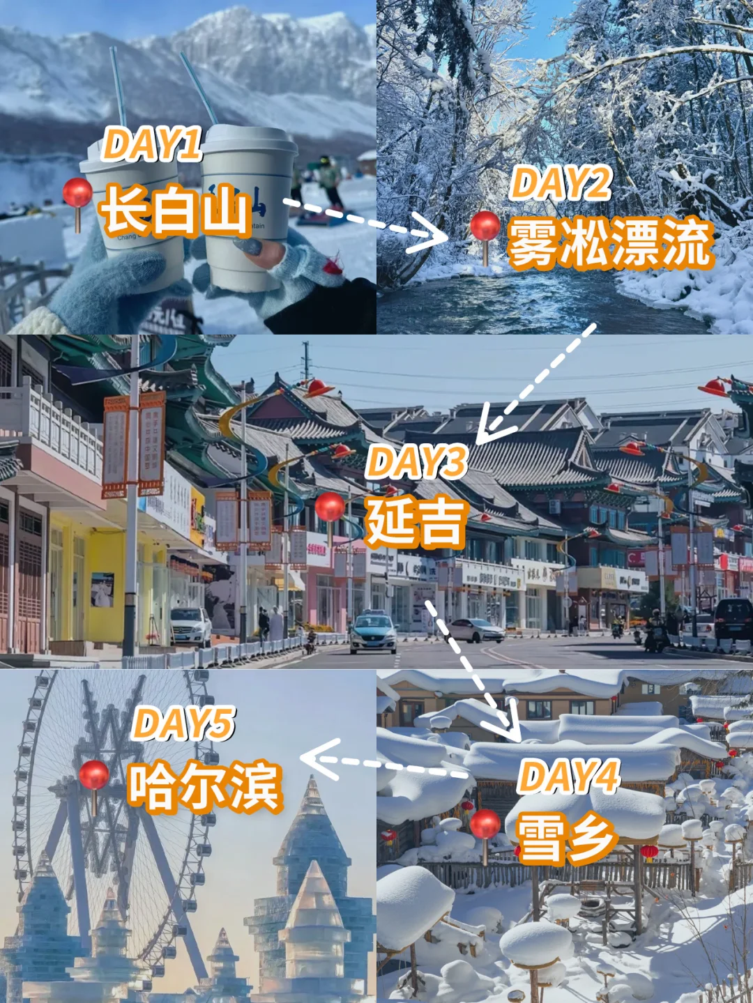 12-2月长白山+哈尔滨玩雪✅6天不费脑攻略
