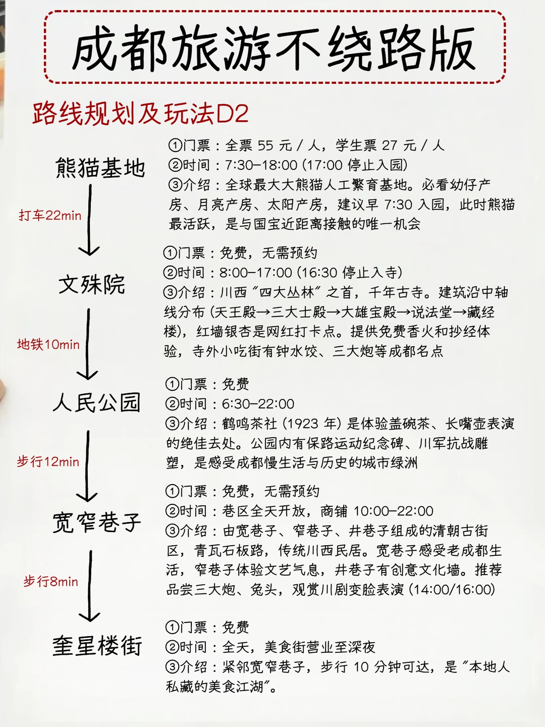 有被自己手写的成都攻略满意到睡不着😎