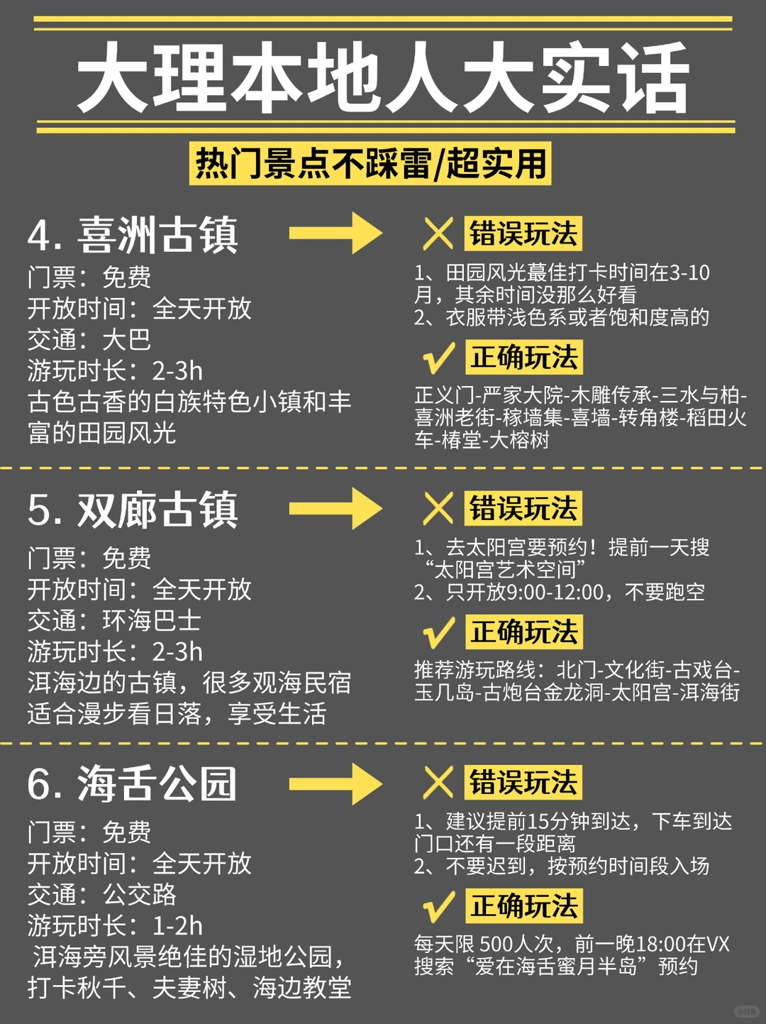 大理景点实在话,第一次去玩必看的攻略!!