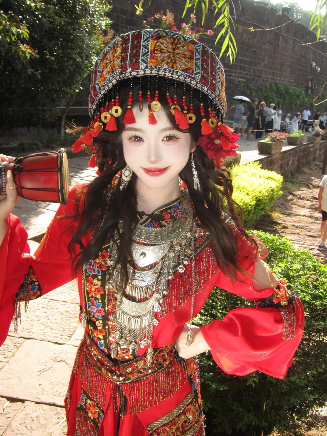 苗族写真｜红装银饰是苗疆的浪漫❤️