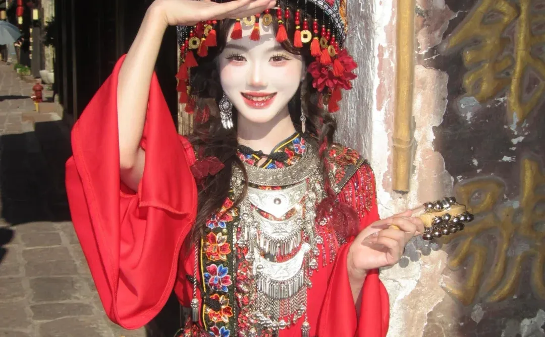 苗族写真｜红装银饰是苗疆的浪漫❤️