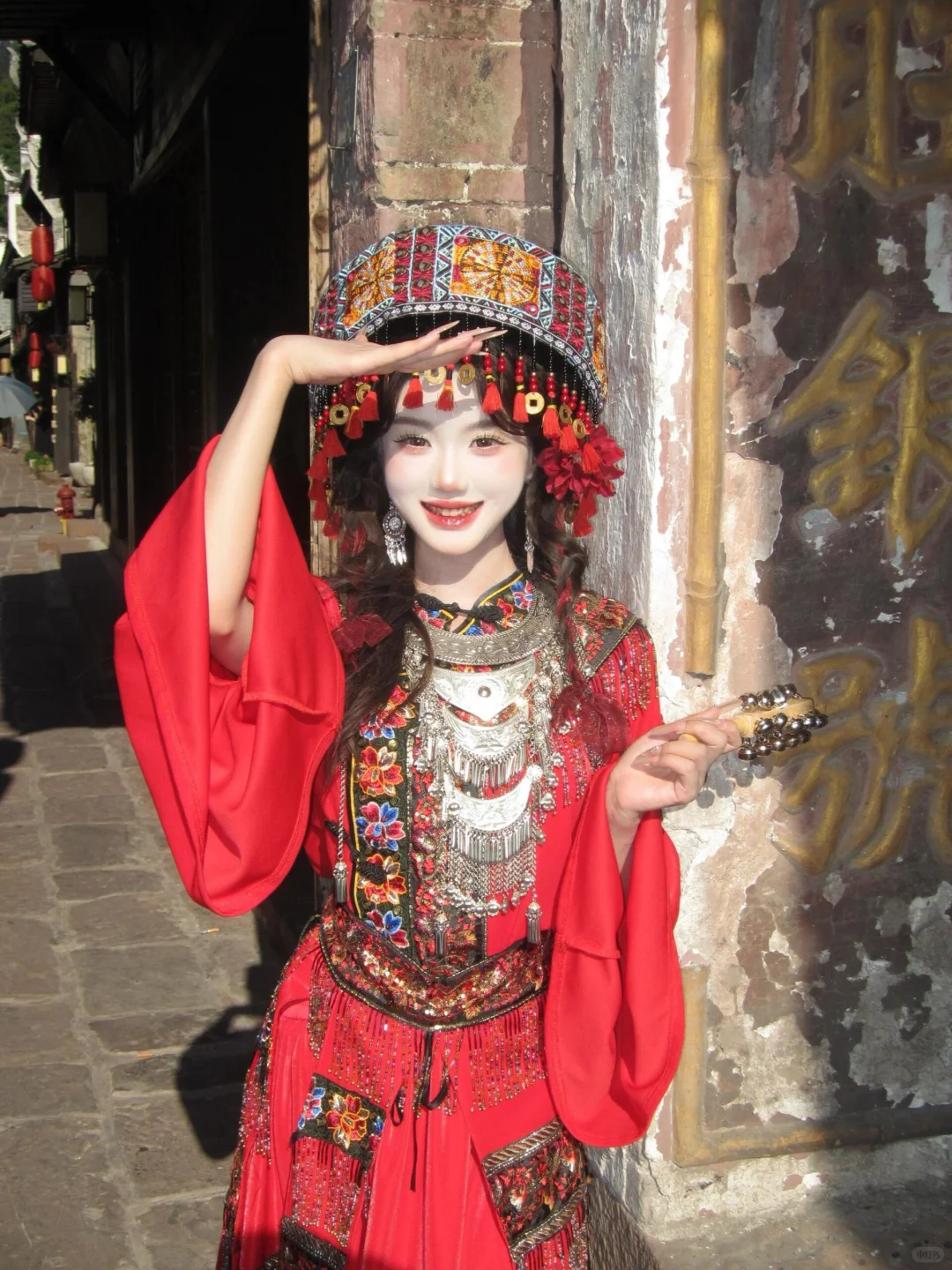 苗族写真｜红装银饰是苗疆的浪漫❤️