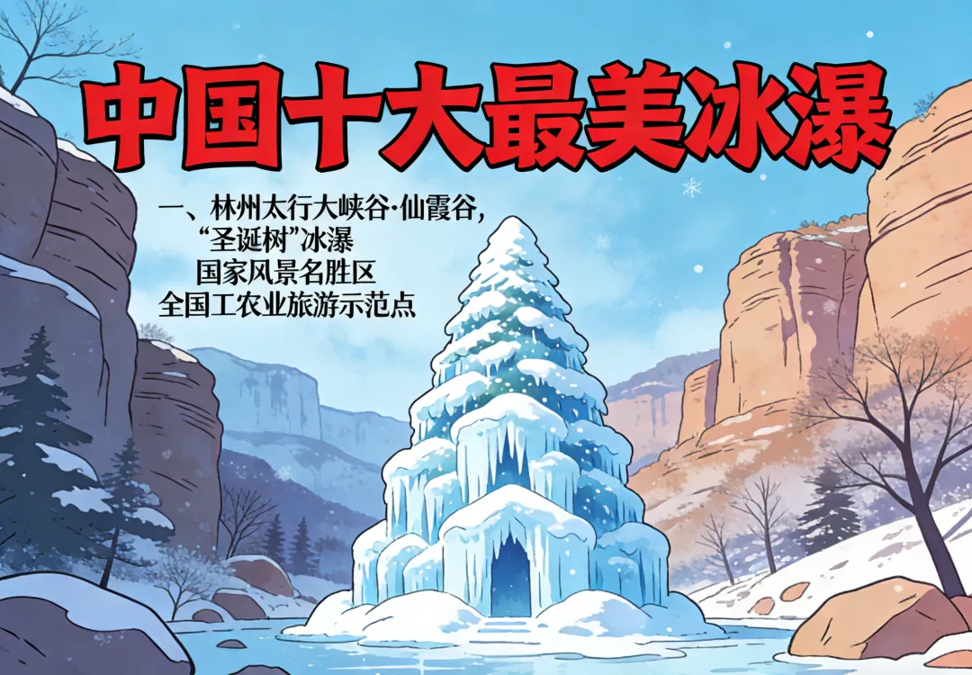 中国十大最美冰瀑——春节旅游景点