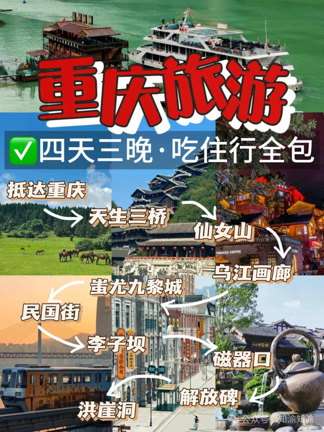 重庆我们去了6次,必去十大景点+避坑指南+行程+花费-重庆游行怎么规划?6张轻松搞定(建议收藏转发)