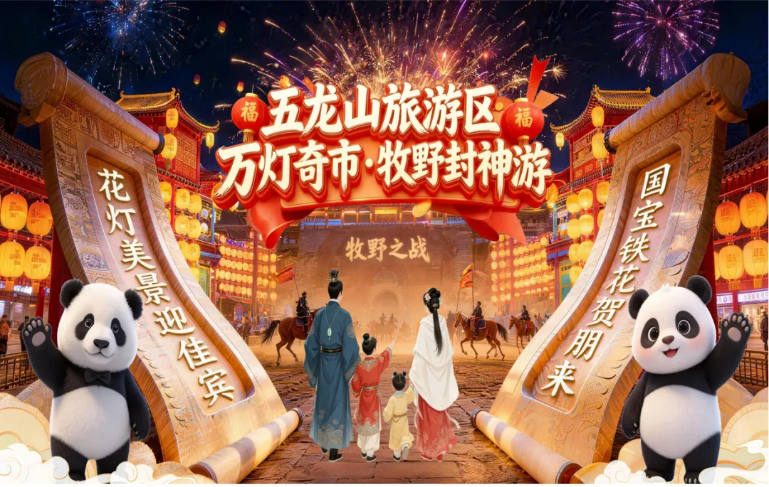 【春节自驾游258元】五龙山旅游区+天界山二天!大熊猫!不爬山!亲子游!