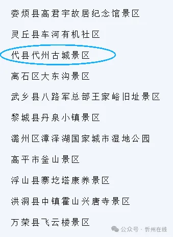 忻州一景区正式确定为国家4A级旅游景区