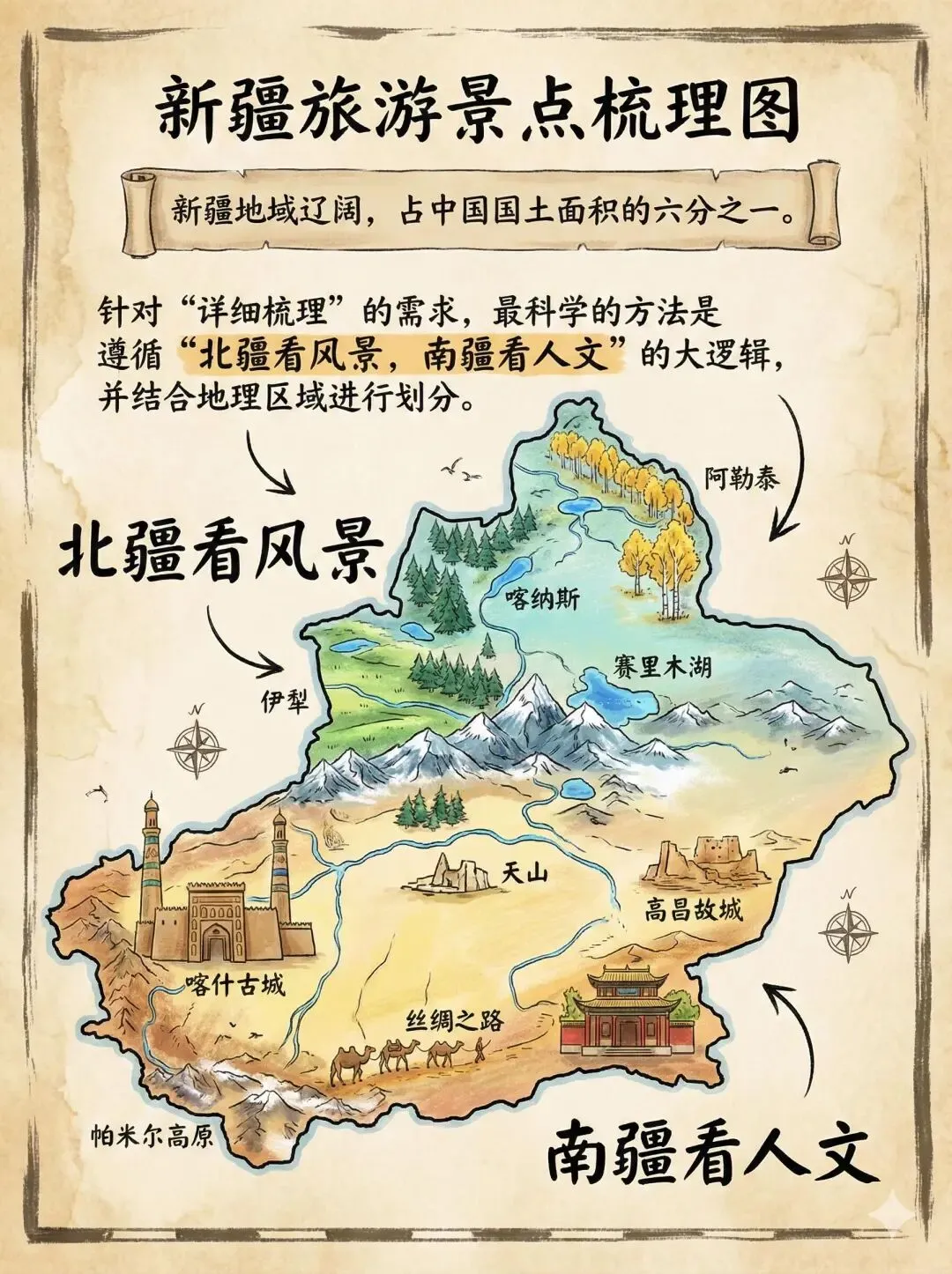 新疆六大旅游景点,来大美新疆你会选哪个?