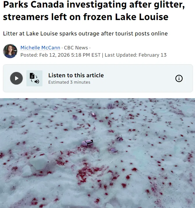 气炸!加拿大“国宝级”景点被染成粉色“垃圾场”,游客愤怒曝光!足足花了1小时去清理...