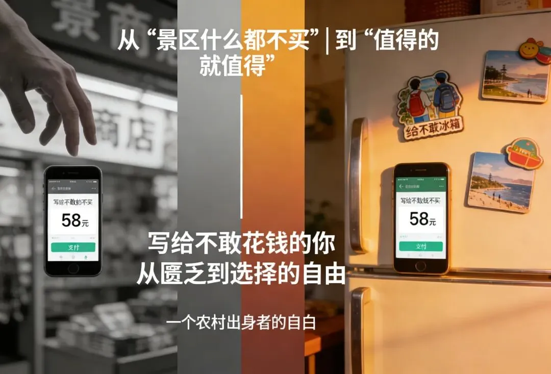 从＂景区什么都不买＂到＂值得的就买＂:写给农村出身、收入尚可却花钱有耻感的你