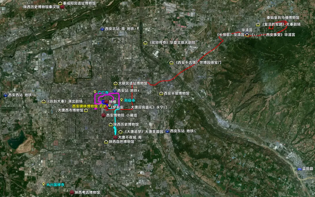 保姆级 旅游攻略【3】西安 自助游/自由行 12个博物馆 + 8个实景演出 + 打卡景点 高清地图