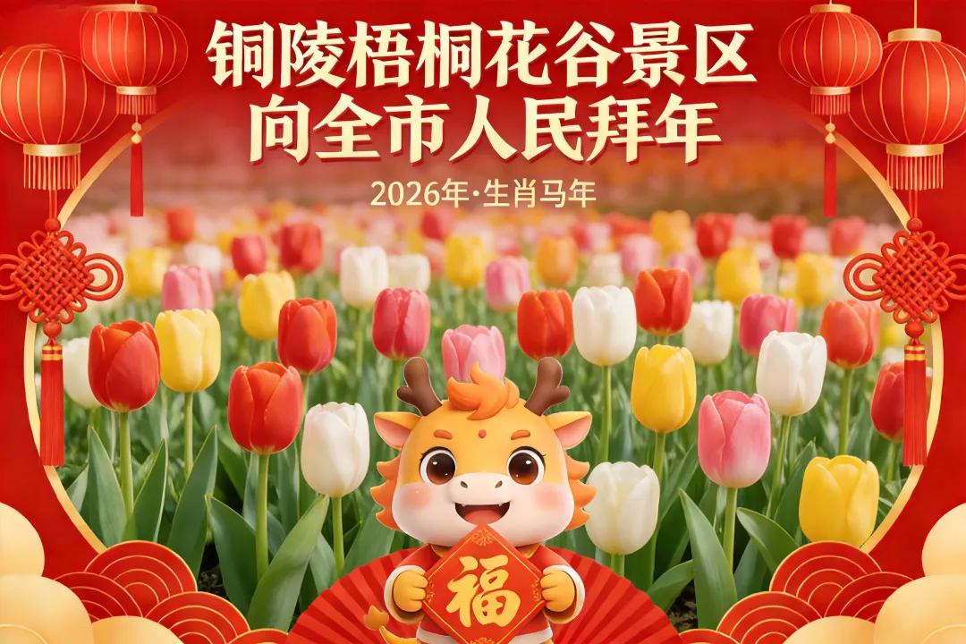 梧桐花谷景区向全市人民拜年