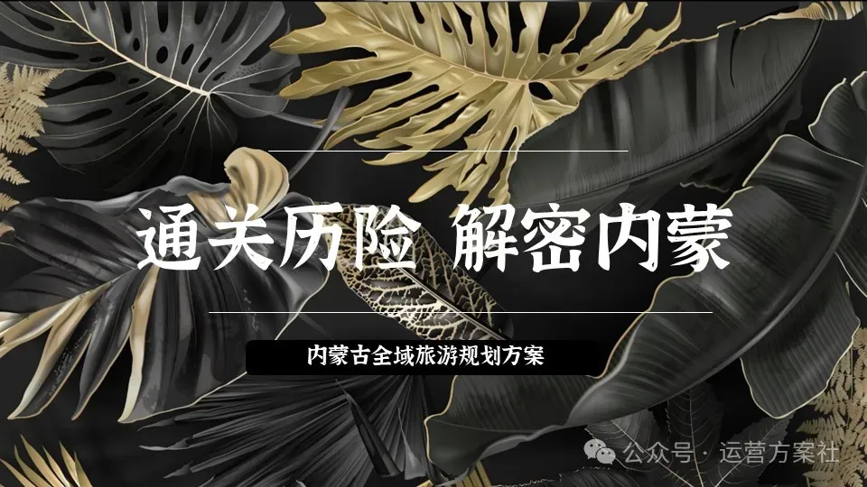 内蒙文旅全域旅游规划方案